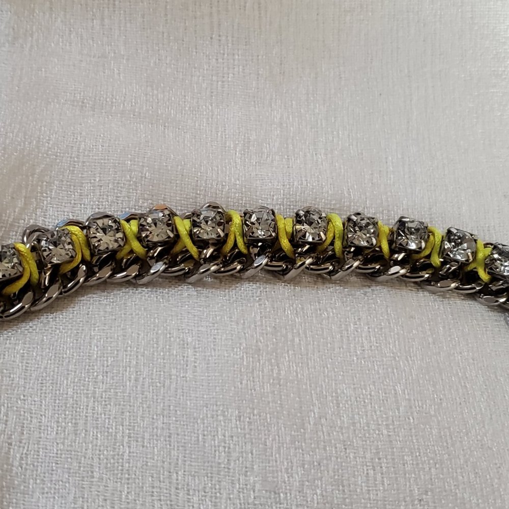 LOFT Rhinestone Yellow Ribbon Bracelet #998 - Picture 4 of 4